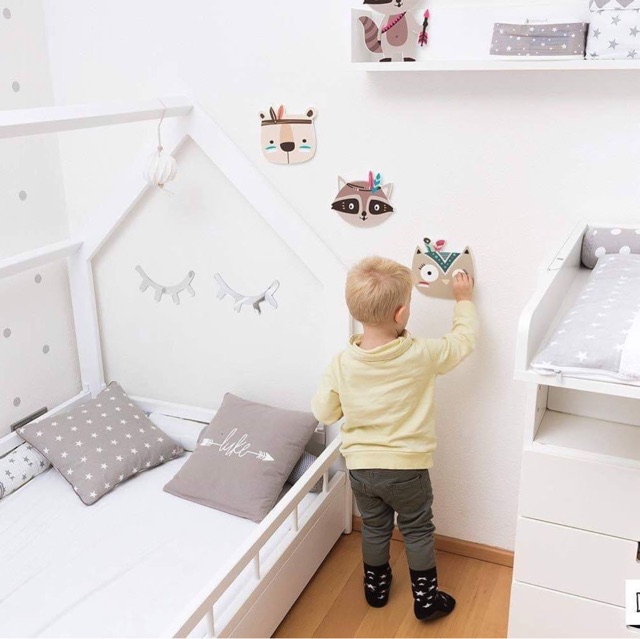 Tấm dán tường hình thú đáng yêu trang trí phòng bé