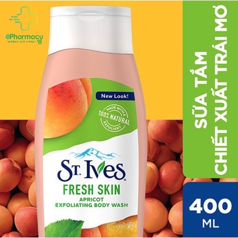 Sữa Tắm St.Ives Tẩy Tế Bào Chết Dịu Nhẹ Dưỡng Da 400ml