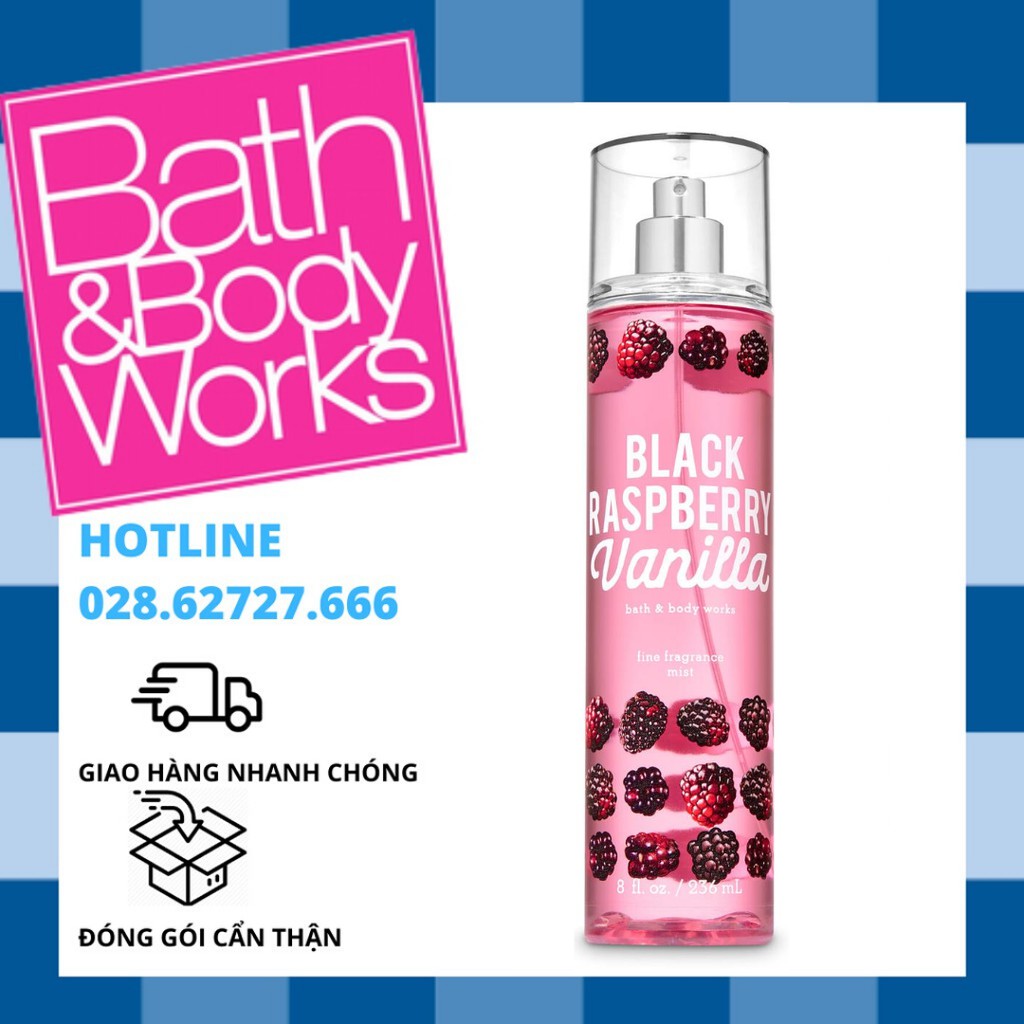 Xịt Thơm Toàn Thân Bath And Body Works - Black Raspberry Vanilla