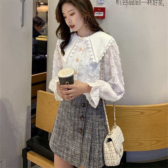 Chân váy xếp ly sọc caro siêu xinh cạp cao [Có Sẵn] | BigBuy360 - bigbuy360.vn