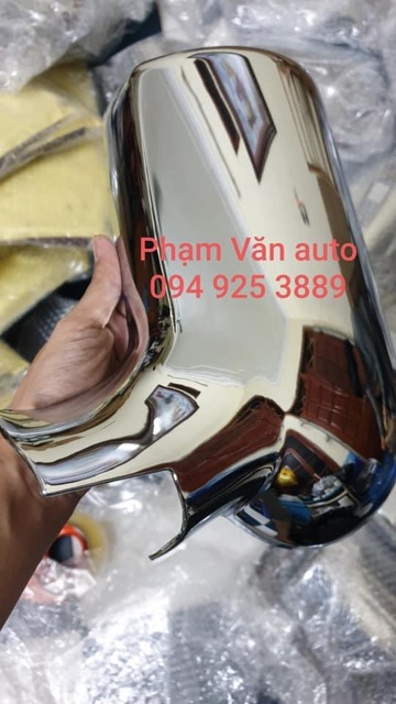 Ốp mạ gương có tai Ford Transit, Viền trang trí ốp mạ crome kính chiều hậu ô tô Transit có chân Phạm Văn auto