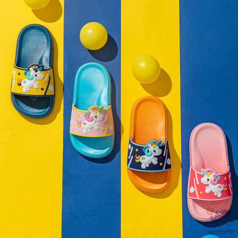 Dép Đi Biển Chống Trượt In Họa Tiết Hoạt Hình Đáng Yêu Phong Cách Hàn Quốc Cho Bé