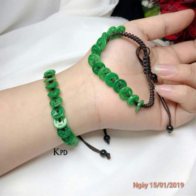 vòng tết đồng xu ngọc may mắn