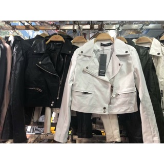 Áo da cố vest khoá ngang eo 2 màu