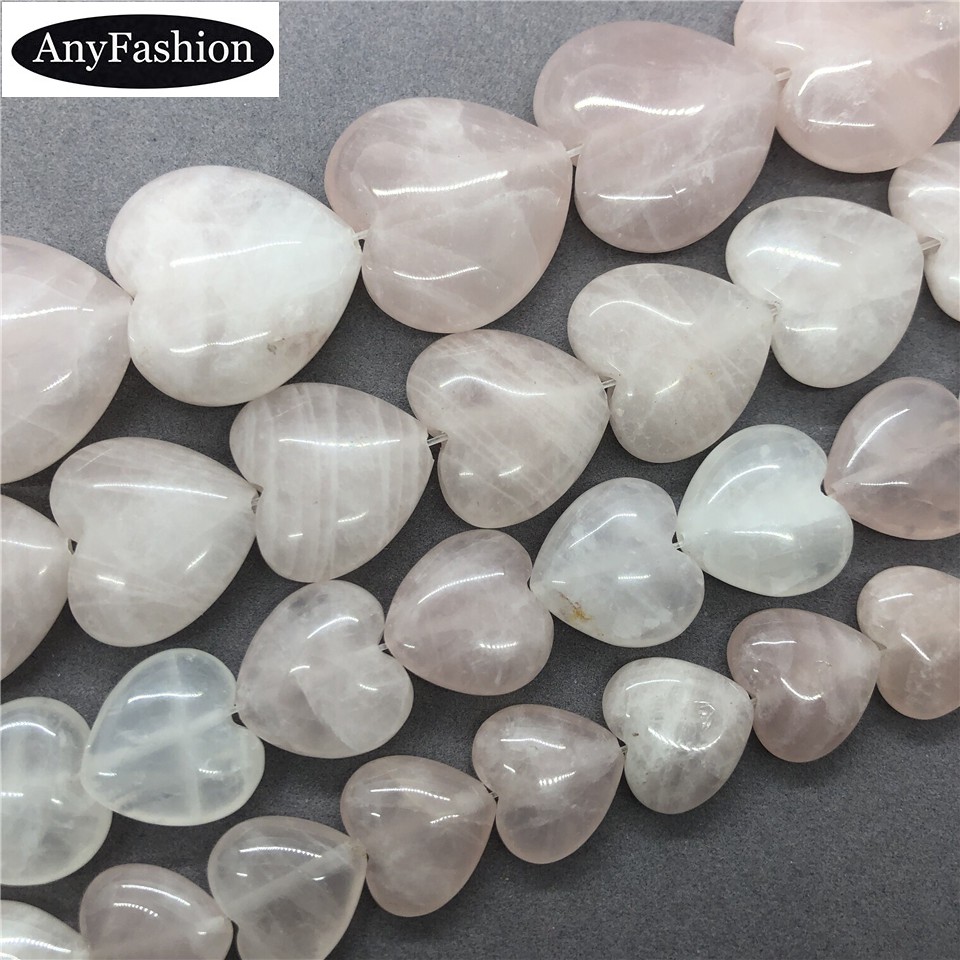 Hạt Cườm Tự Nhiên Hình Trái Tim 4 Kích Cỡ Dùng Làm Vòng Tay / Vòng cổ diy