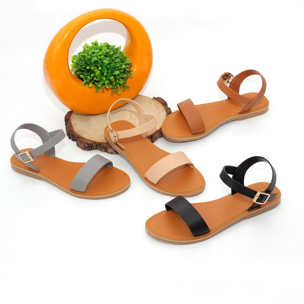 Giày Sandal Bệt Quai Ngang Pixie X555