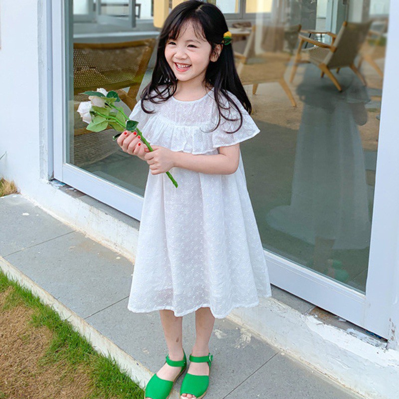 Đầm in hoa thời trang hè xinh xắn cho bé gái