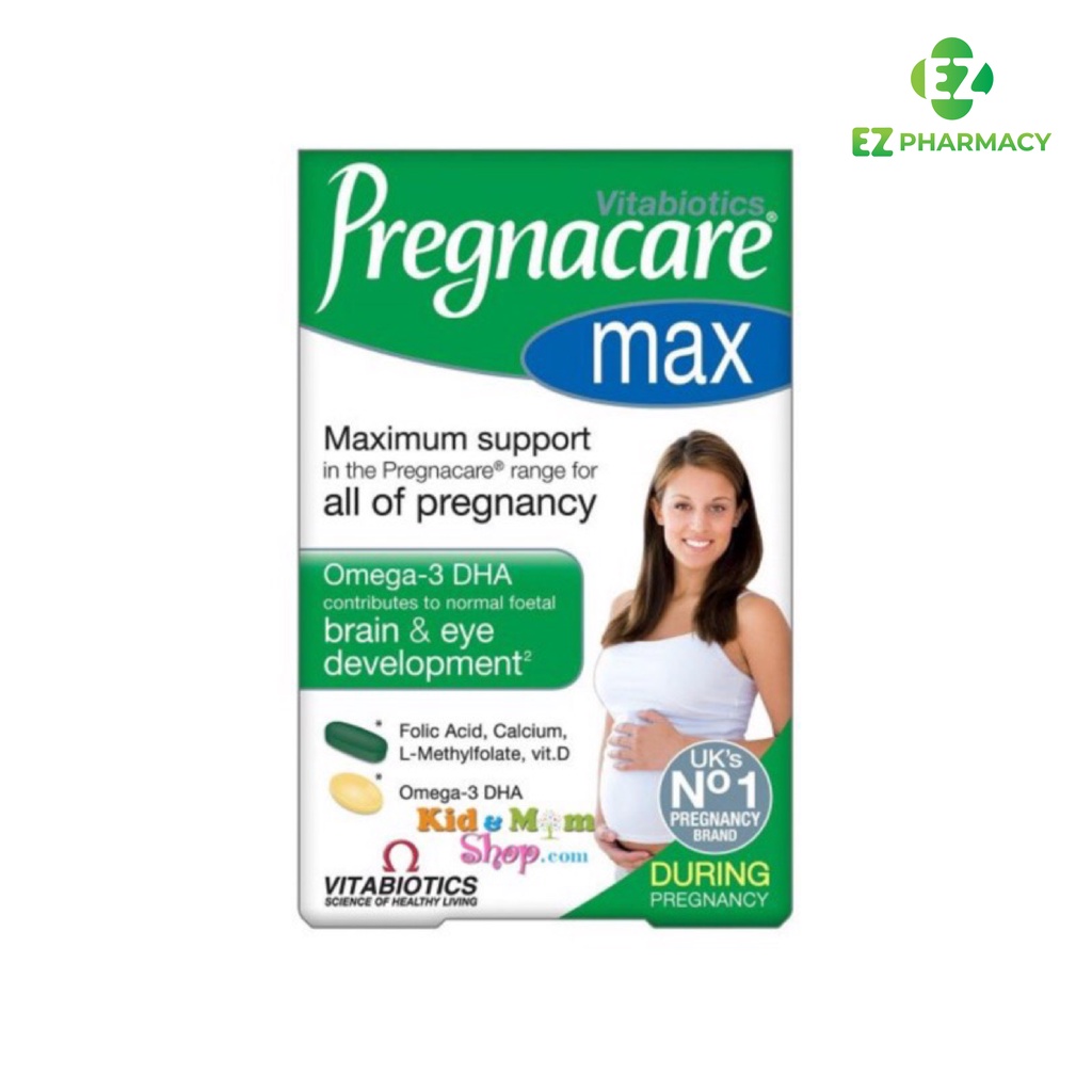 Viên uống Pregnacare Max Bổ sung vitamin, khoáng chất và DHA tăng cường sức khỏe cho mẹ và bé