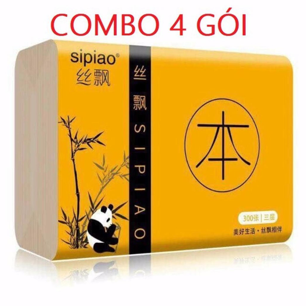 COMBO 4 GÓI GIẤY ĂN GẤU TRÚC