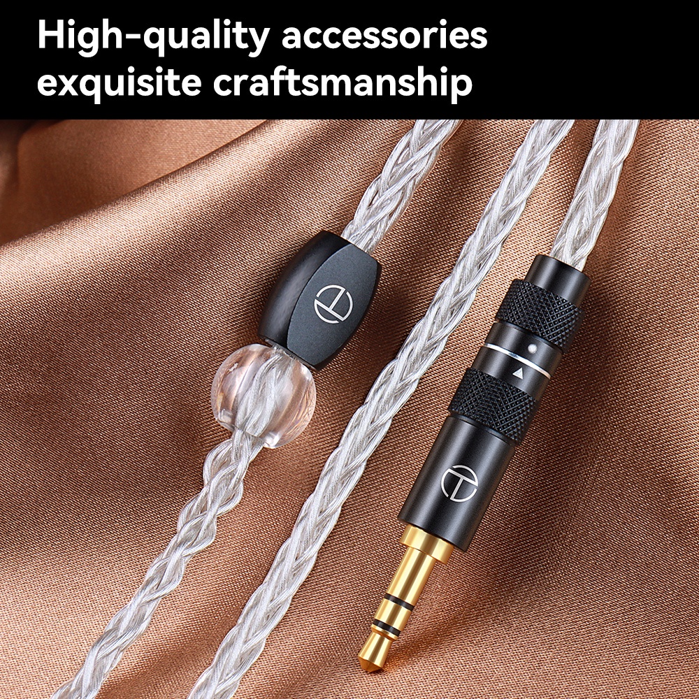 Dây cáp tai nghe FAAEAL TRN TN 8 lõi 4.4/2.5/3.5mm đầu nối MMCX/2PIN 0.75mm 0.78mm cho KZ ZSN EDX PRO TRN Shure SE215