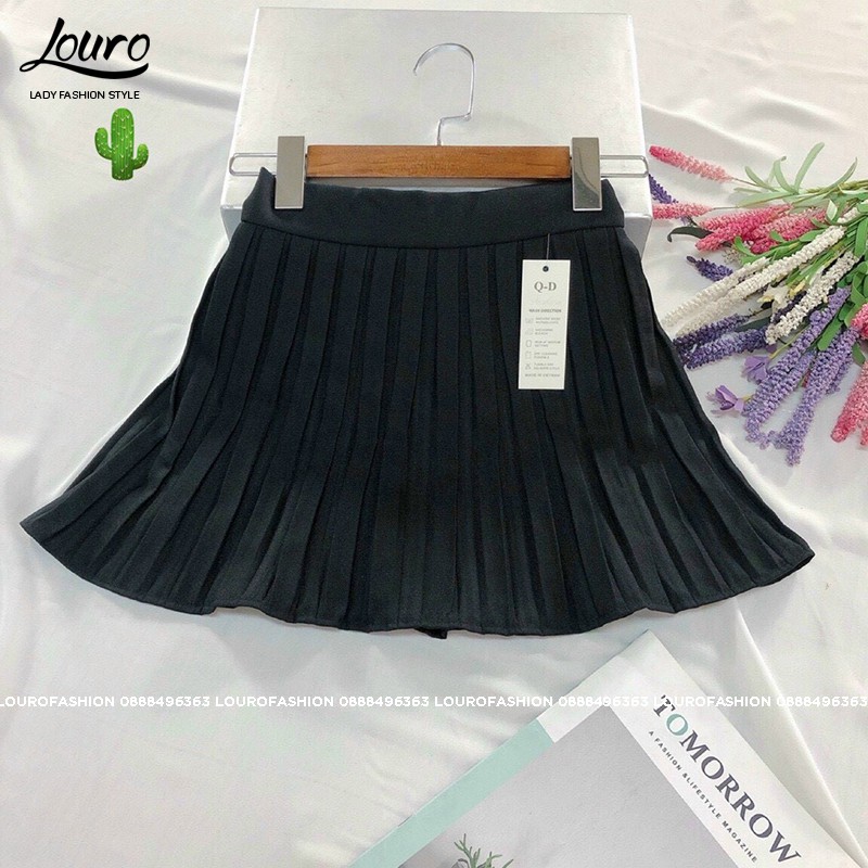 Chân váy ngắn xếp ly có sẵn lớp quần sooc, mẫu chân váy tennis xòe đều, kín đáo thoải mái vận động - LCV01 | BigBuy360 - bigbuy360.vn