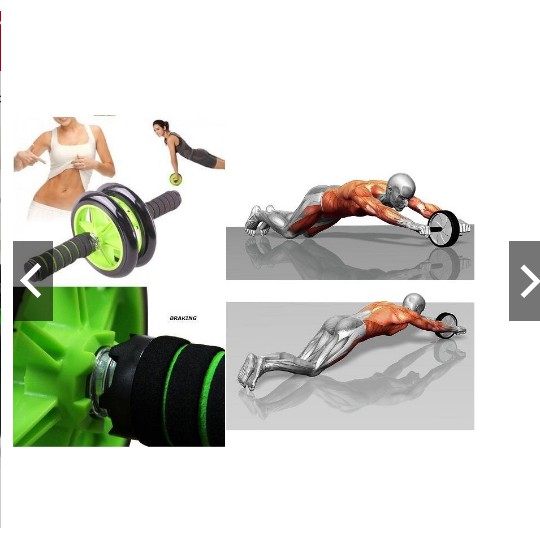 Con lăn tập cơ bụng 2 bánh cao cấp loại 1