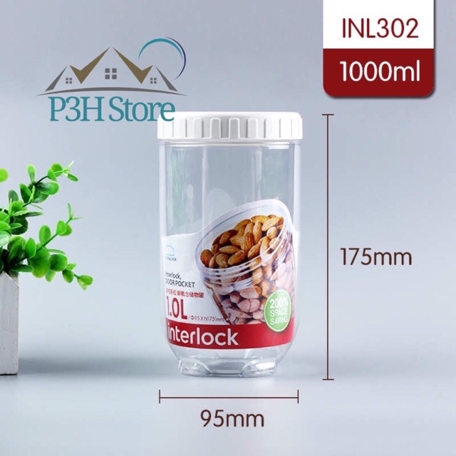 Bộ 4 hộp nhựa Interlock của Lock&Lock (2x1L,2x500ml)