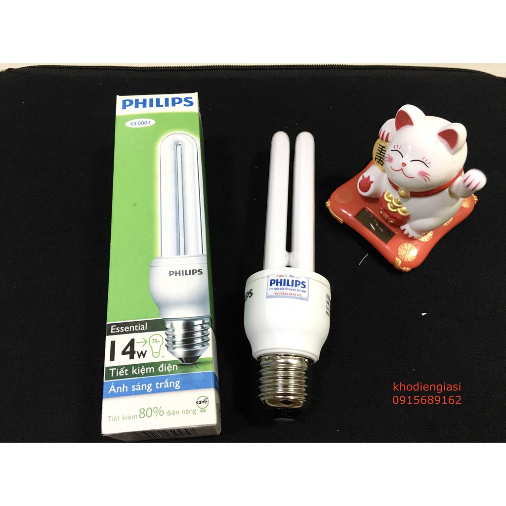 Bóng đèn compact Philips Essential 14W 2U-E27