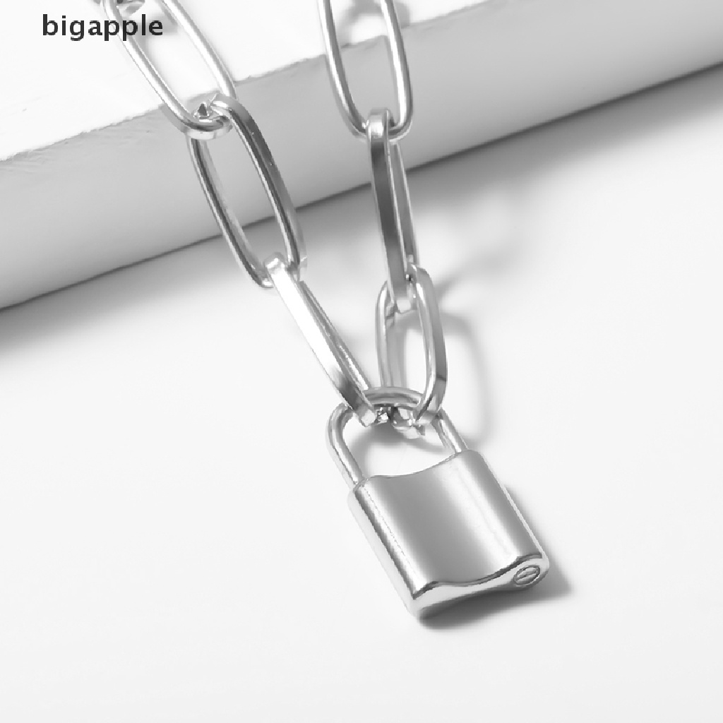 Vòng cổ Mặt Ổ Khóa Phong Cách Punk Hiphop Cá Tính Dành Cho Nam Và Nữ