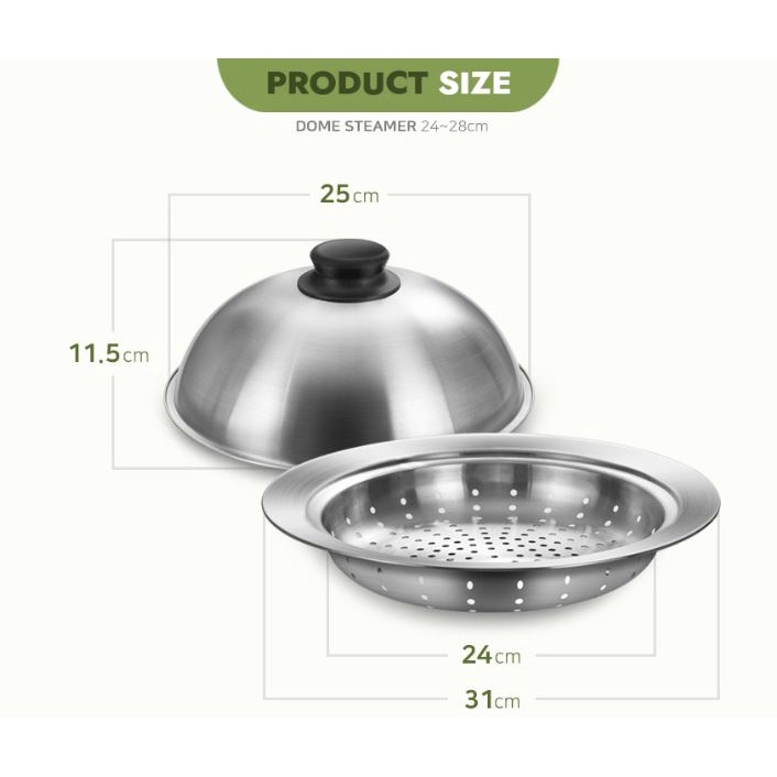 Nồi hấp bằng thép không gỉ 24cm~28cm chất lượng cao
