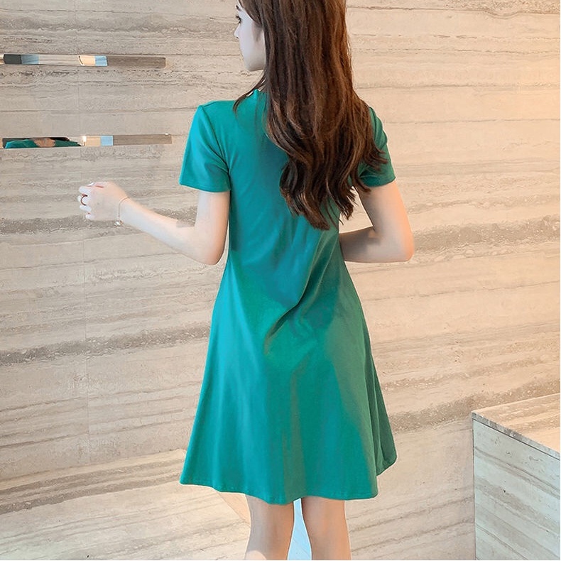 Đầm Cổ Chữ V Thời Trang Mùa Hè Hàn Quốc Dành Cho Nữ
