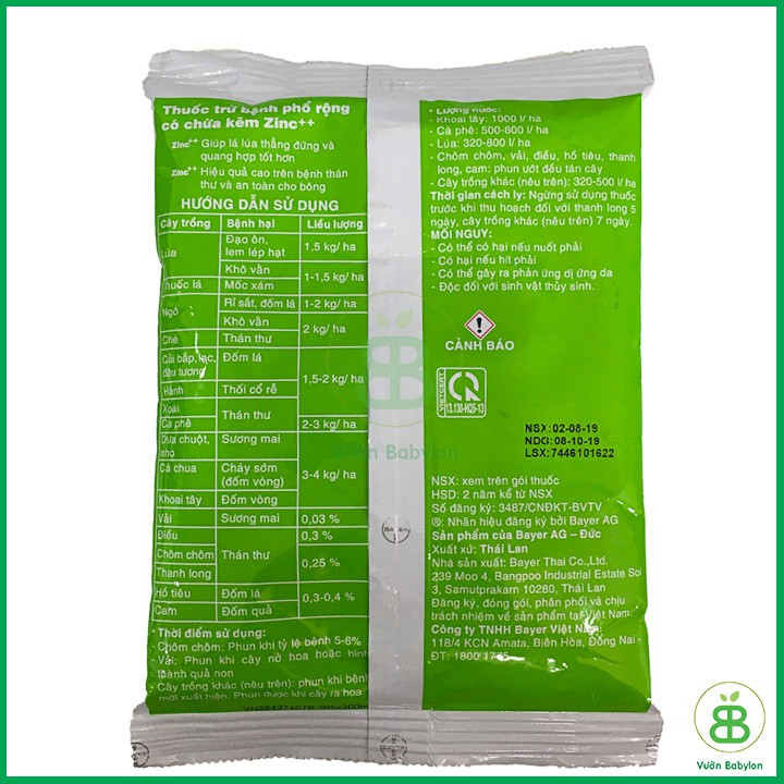 Antracol 70wp gói 100g - Thuốc Trừ Bệnh Tạo Áo Giáp Kẽm Bảo Vệ Cây