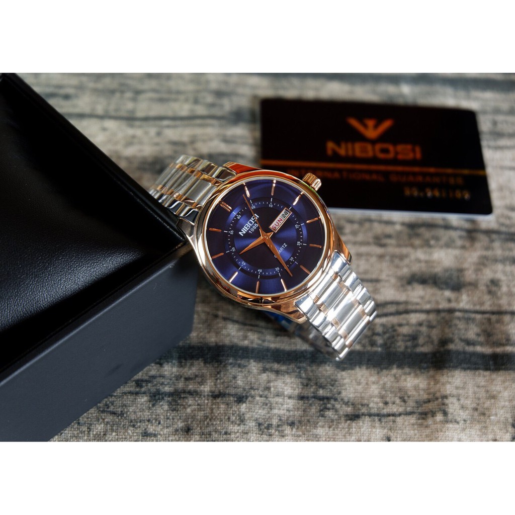 [THANH LÝ TỒN] Đồng hồ Nam NIBOSI 2312 Dây Thép Cao Cấp, Lịch Ngày & Thứ - FULL BOX | BigBuy360 - bigbuy360.vn