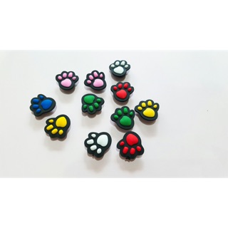 Jibbitz/ sticker/ charm hình chân chó nhiều màu sắc