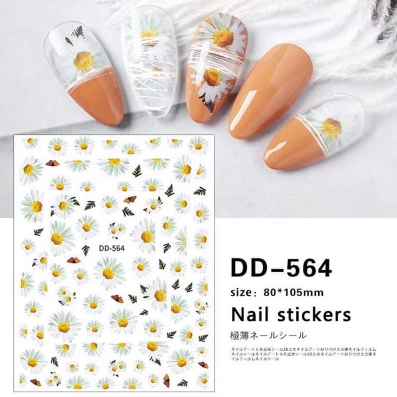 Sticker,hình dán móng hoa bướm trang trí nail