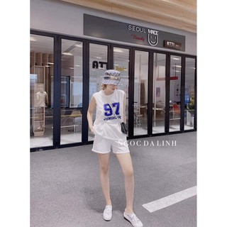 Set Bộ Nữ,Set Đồ Nữ Áo Thun Tanktop Số 97 Kèm Bra Mix Quần Short Siêu Mát (Set 3 Món) Hàng Loại 1