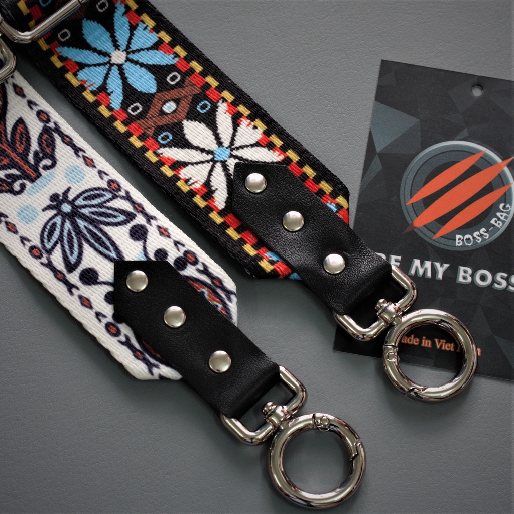 Dây Đeo Chéo Poly Túi Xách Thổ Cẩm Hoa Lá