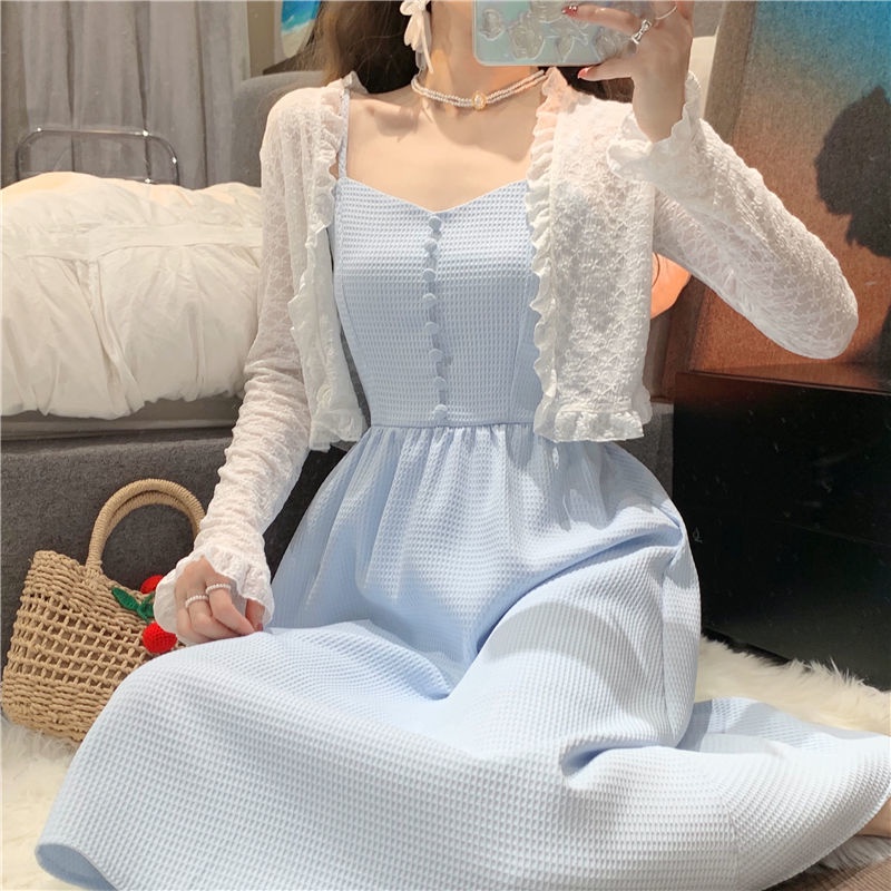 Áo Khoác cardigan Ren Mỏng Tay Dài Chống Nắng Thời Trang Mùa Hè Cho Nữ