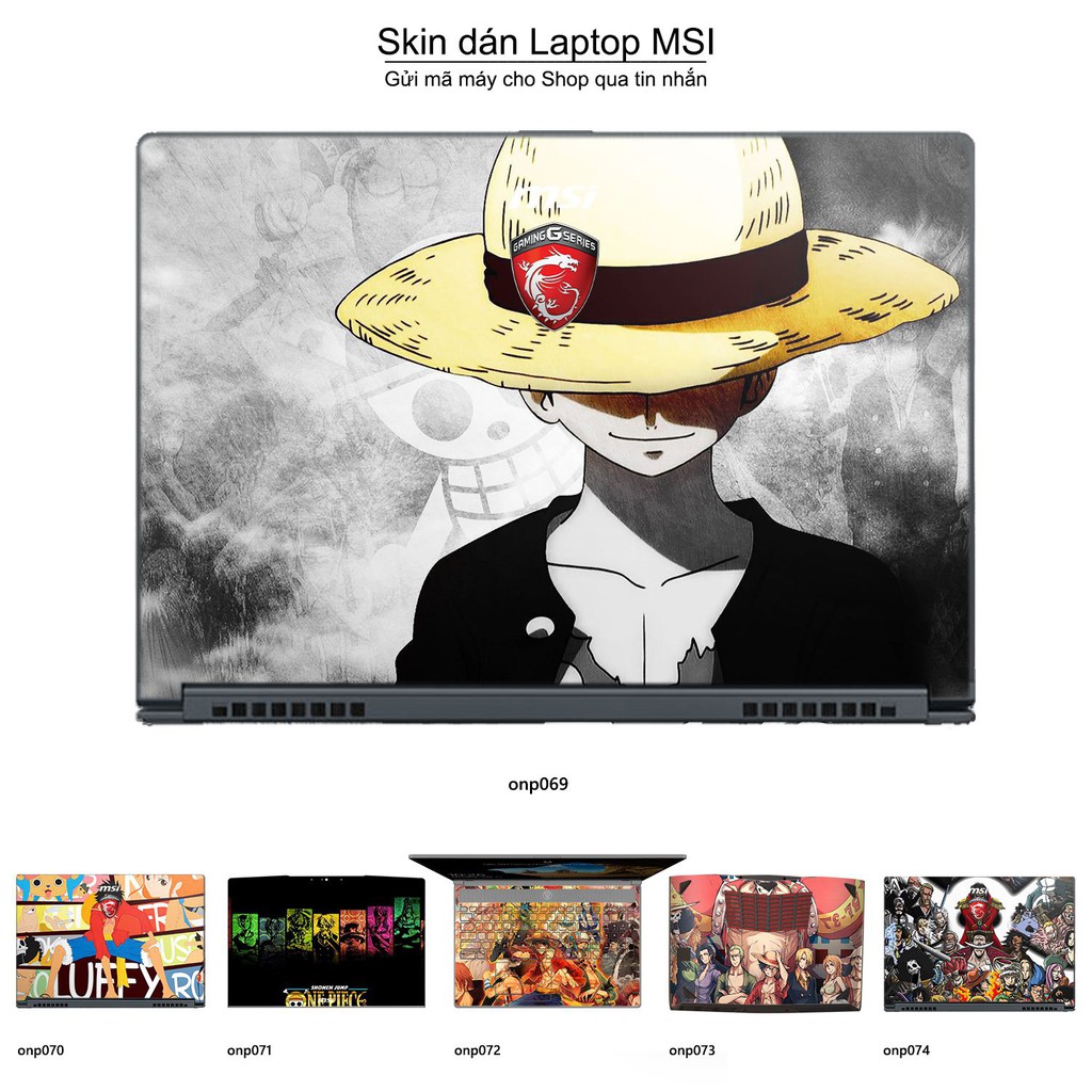 Skin dán Laptop MSI in hình One Piece _nhiều mẫu 5 (inbox mã máy cho Shop)