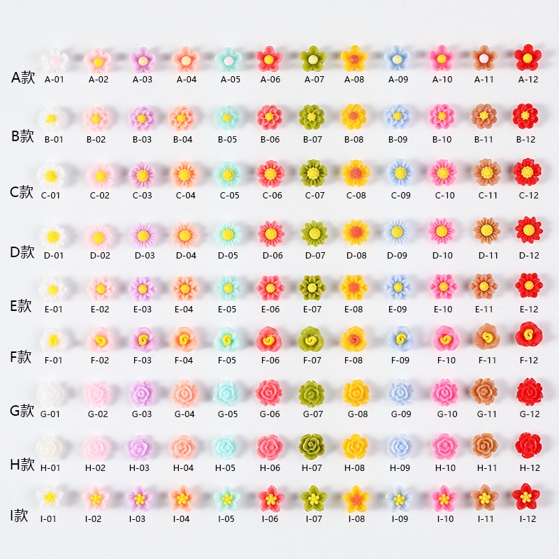 Set 100 Hoa Nhựa 6mm Trang Trí Ốp Điện Thoại