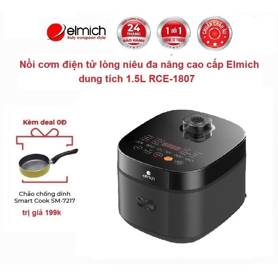 Nồi cơm điện tử cao cấp đa năng Elmich 1,5L RCE-1807