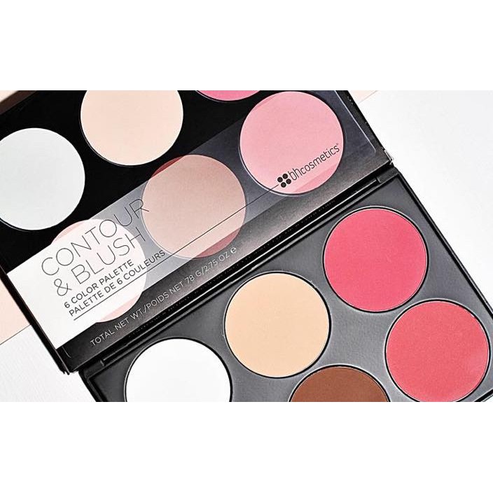 BẢNG PHẤN MÁ HỒNG VÀ TẠO KHỐI 6 Ô BH COSMETICS CHÍNH HÃNG