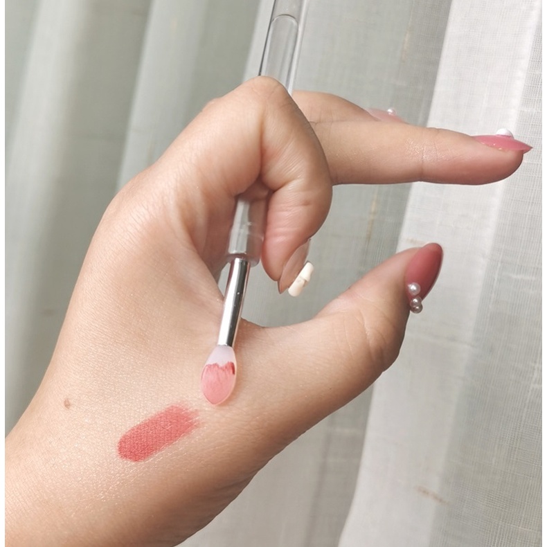 Xách tay Silicone Lip bàn chải duy nhất với Bìa mềm Son môi bàn chải với bìa Lip trang điểm bàn chải Lip bàn chải