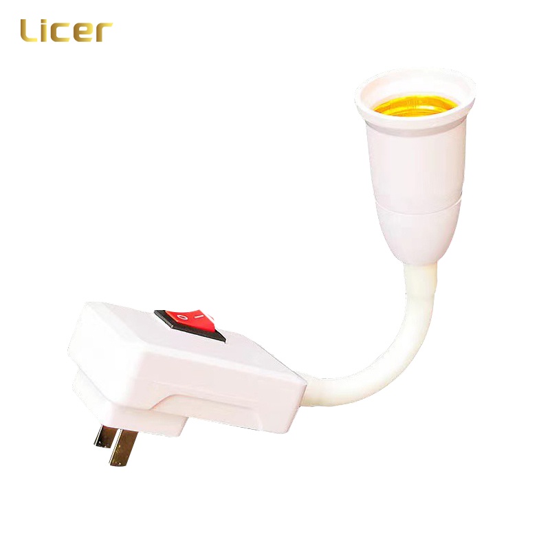Chuôi bóng đèn E27 kèm dây Licer có công tắc xoay 360 độ điều chỉnh được tiện dụng