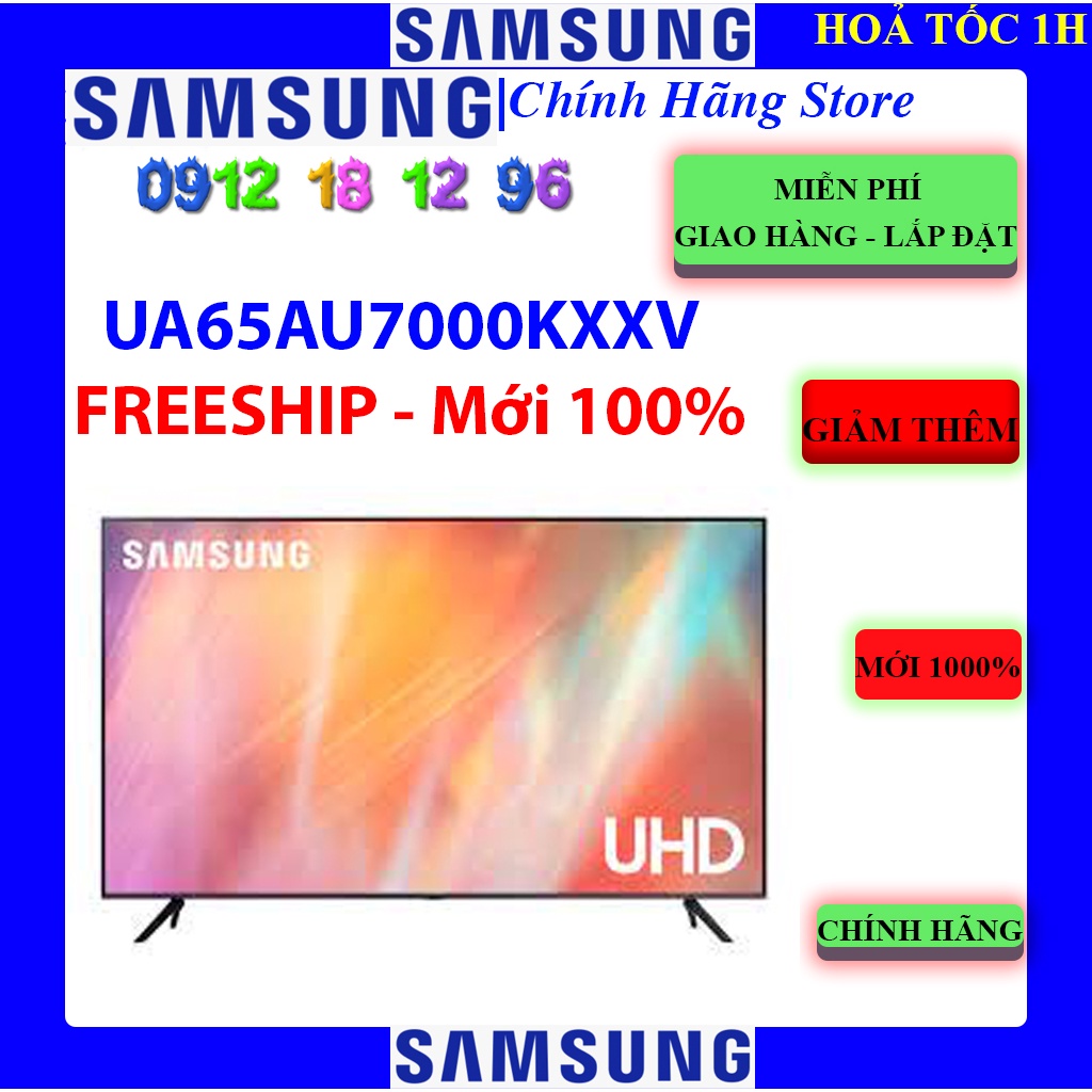 [Mã ELHAMS5 giảm 6% đơn 300K] UA65AU7000 _ Smart Tivi Samsung 4K UHD 65 Inch UA65AU7000KXXV | 65AU7000