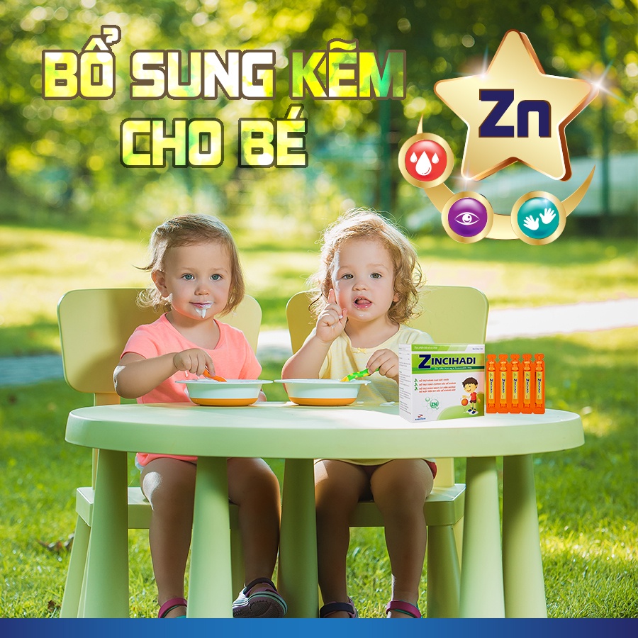 Siro cho bé biếng ăn Zincihadi bổ sung kẽm, giúp trẻ ăn ngon, cải thiện biếng ăn, tăng sức đề kháng, tiêu hóa tốt (25ml)