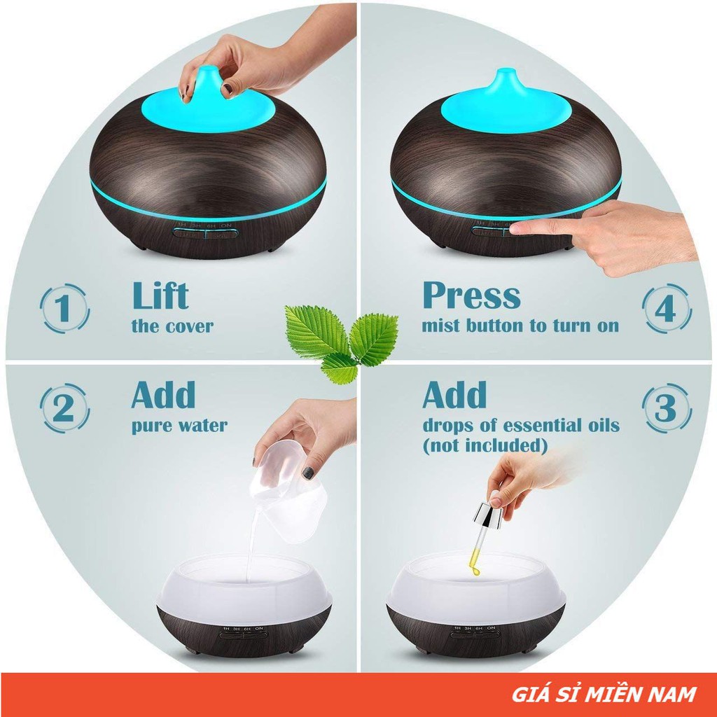 (Tặng Điều Khiển) Máy Khuếch Tán CHÍNH HÃNG SAMA Máy Phun Sương Khuếch Tán Tinh Dầu Bí Ngô- Dung Tích 500ml