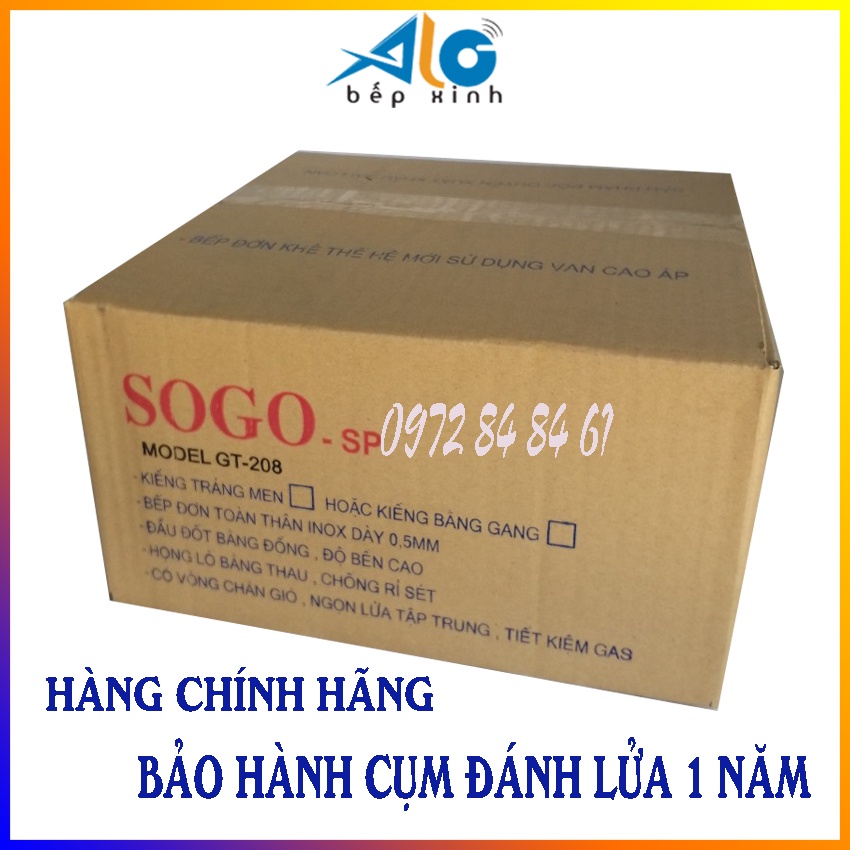 Bếp gas Sogo 1 lò công nghiệp khè SOGO GT-208S - BH 1 năm - Lửa cực mạnh - Alo Bếp xinh