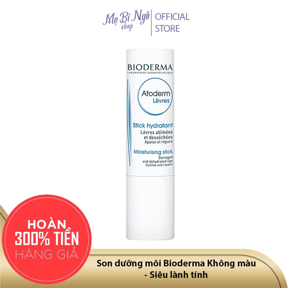 [Mẫu mới] Son dưỡng môi Bioderma không màu - siêu lành tính - Tách lẻ 1 thỏi