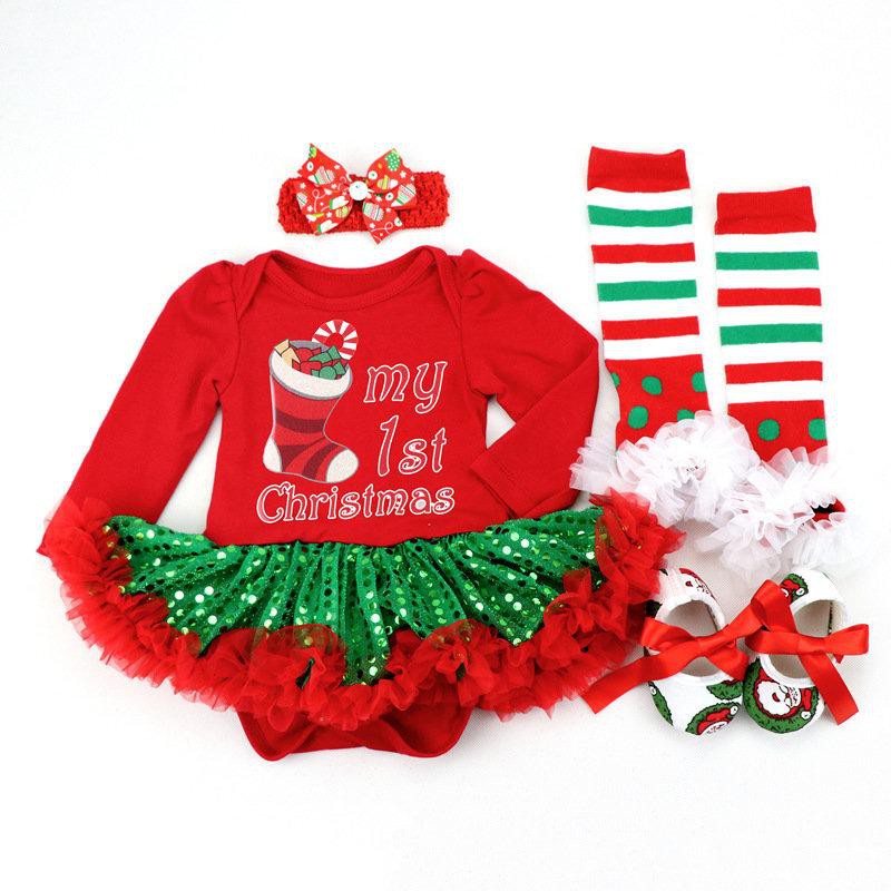 ĐỒ NOEL - BODY NOEL 4 CHI TIẾT CHO BÉ GÁI 3-13KG  .