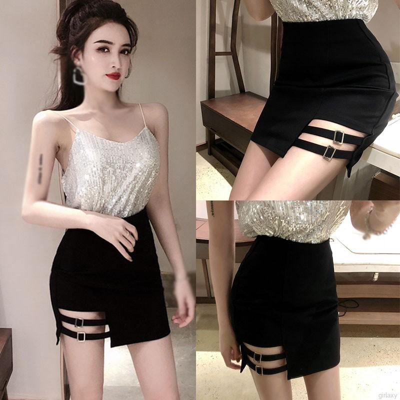 Chân váy lưng cao màu trơn đơn giản phong cách Hàn quốc