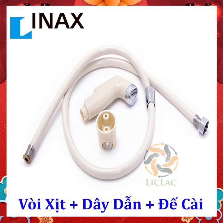 Bộ Vòi Xịt vệ sinh INAX bằng Nhựa Độ Bền Cao + Kèm dây dẫn và đế cài - Vòi xịt nhà tắm Tăng Áp