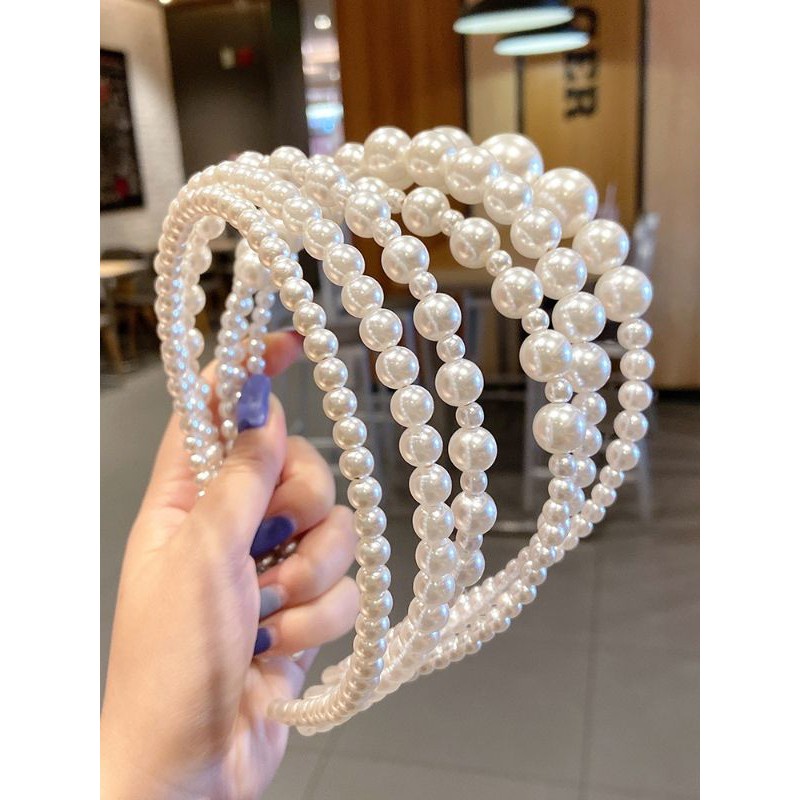 Bờm Tóc Đính Đá Phong Cách Hàn Quốc Đơn Giản