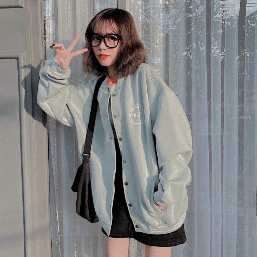 ÁO HOODIE NÚT BẤM PHONG CÁCH BOMBER THỜI TRANG HÀN QUỐC CHỐNG NẮNG MS3