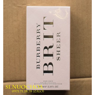 Nước Hoa Nữ BURBERRY Brit Sheer For Her 100ml