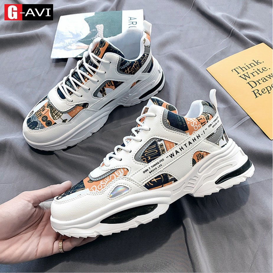 Giày tăng chiều cao nam kiểu dáng sneaker thể thao năm động, trẻ trung, phong cách cá tính Avi377 | BigBuy360 - bigbuy360.vn