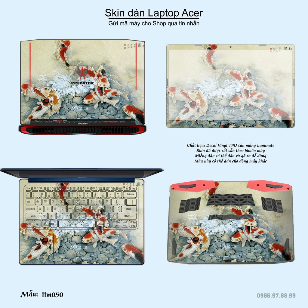 Skin dán Laptop Acer in hình Tranh thủy mặc _nhiều mẫu 2 (inbox mã máy cho Shop)