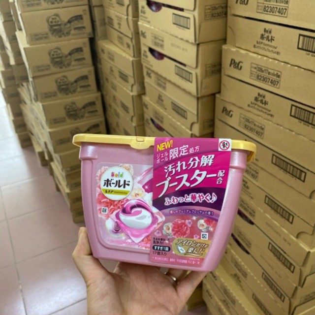 Viên Giặt Xả 3D Ariel Gelball 3D Hộp 17 Viên hàng Nhật nội địa mẫu mới năm 2021