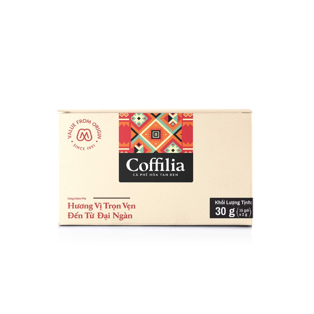 [MUA 2 TẶNG 1]Cà phê hòa tan đen - Coffilia hộp 30g