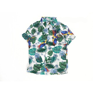 Áo Sơ Mi Hawaii Chim Vẹt Trắng (Ảnh THẬT)